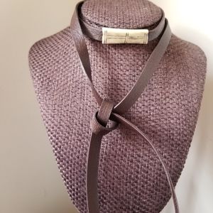 One of a Kind, Goddess freestyle leather necklace